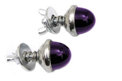 License Plate Reflector Set Purple