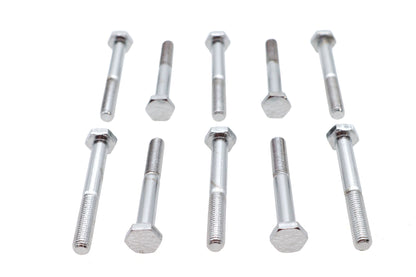 Chrome Hex Cap Bolts 1/4 x 2
