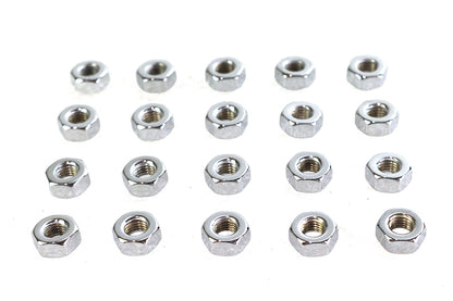 Chrome Hex Nuts 1/4-28