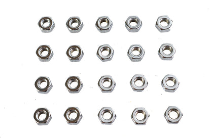 Chrome Hex Nuts 1/4-28