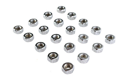 Chrome Hex Nuts 1/4-28