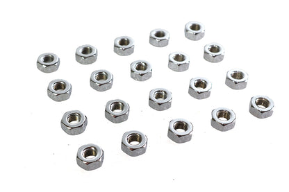 Chrome Hex Nuts 1/4-28