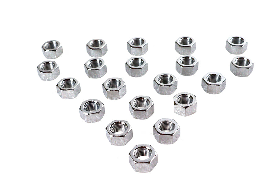 Chrome Hex Nuts 1/2-20
