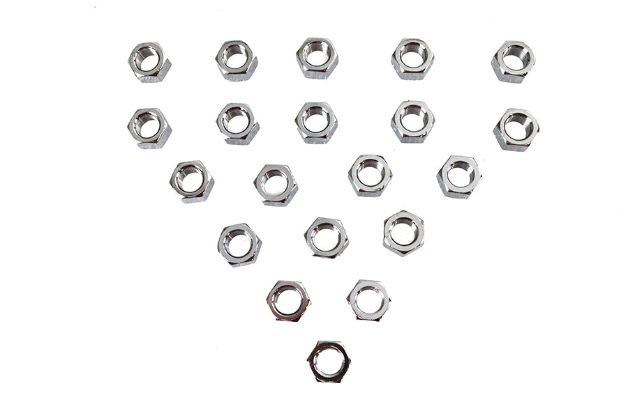 Chrome Hex Nuts 1/2-20