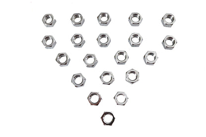 Chrome Hex Nuts 1/2-20