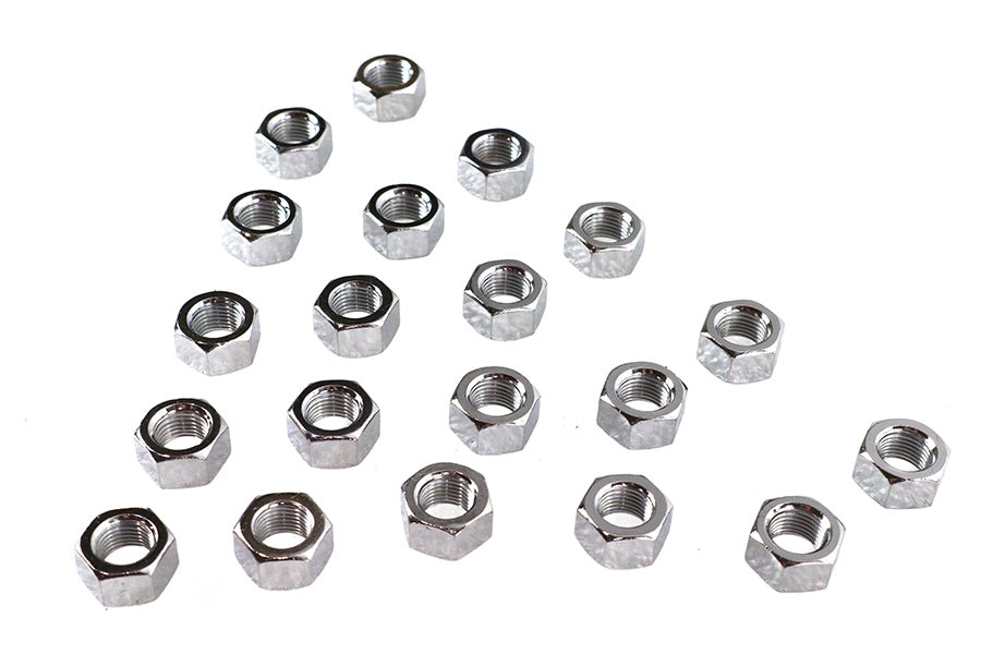 Chrome Hex Nuts 1/2-20