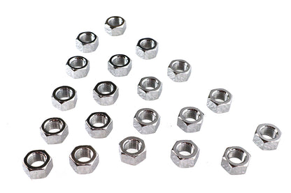 Chrome Hex Nuts 1/2-20
