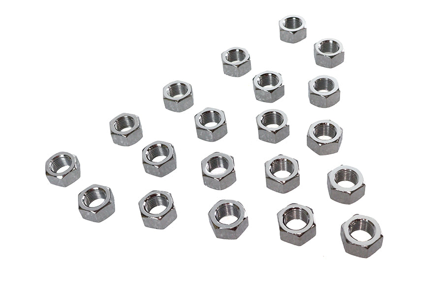 Chrome Hex Nuts 1/2-20