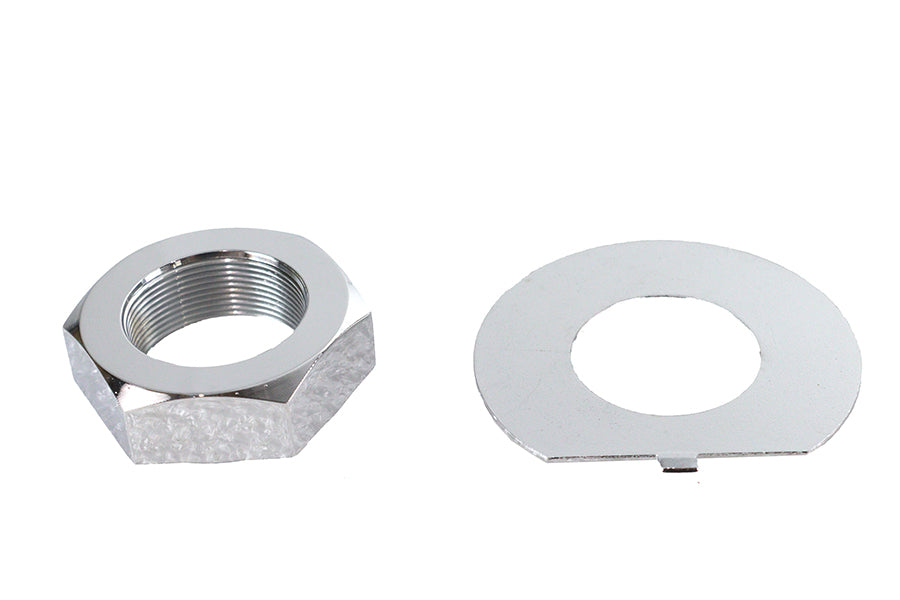 Fork Stem Chrome Nut and Lock Washer Kit