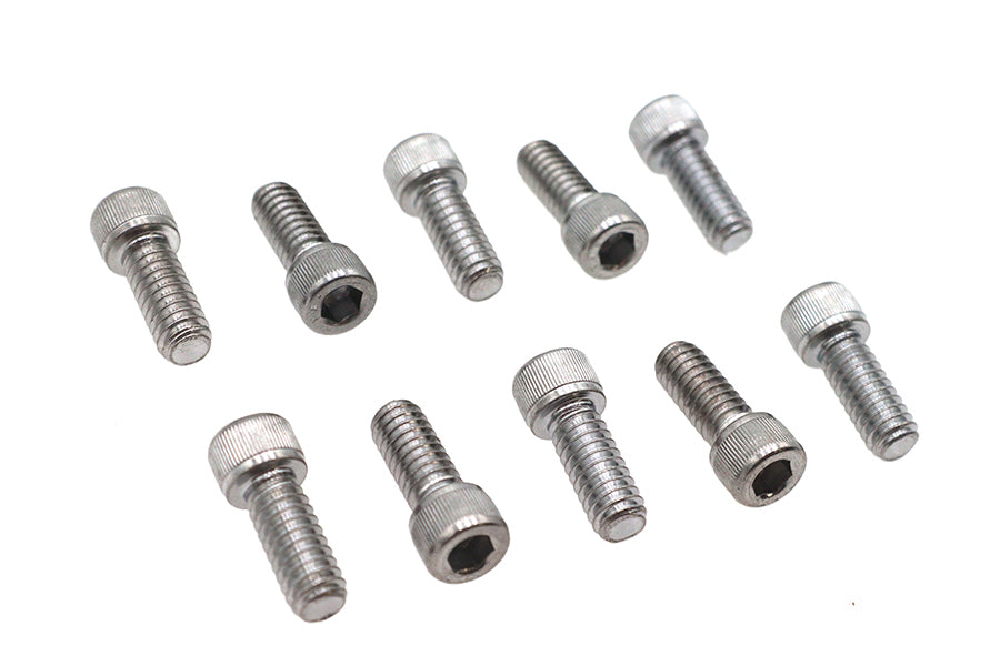 Allen Socket Cap Bolt Knurled Chrome 1/4 X 5/8