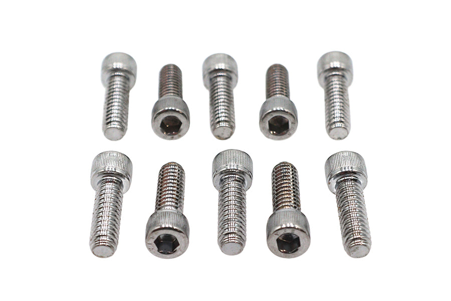 Allen Socket Cap Bolt Knurled Chrome 1/4 X 3/4