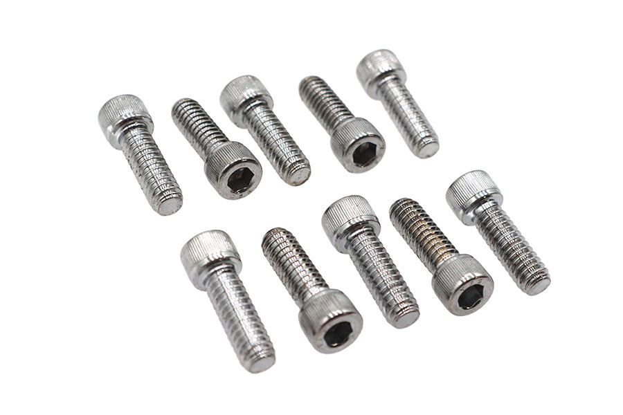 Allen Socket Cap Bolt Knurled Chrome 1/4 X 3/4