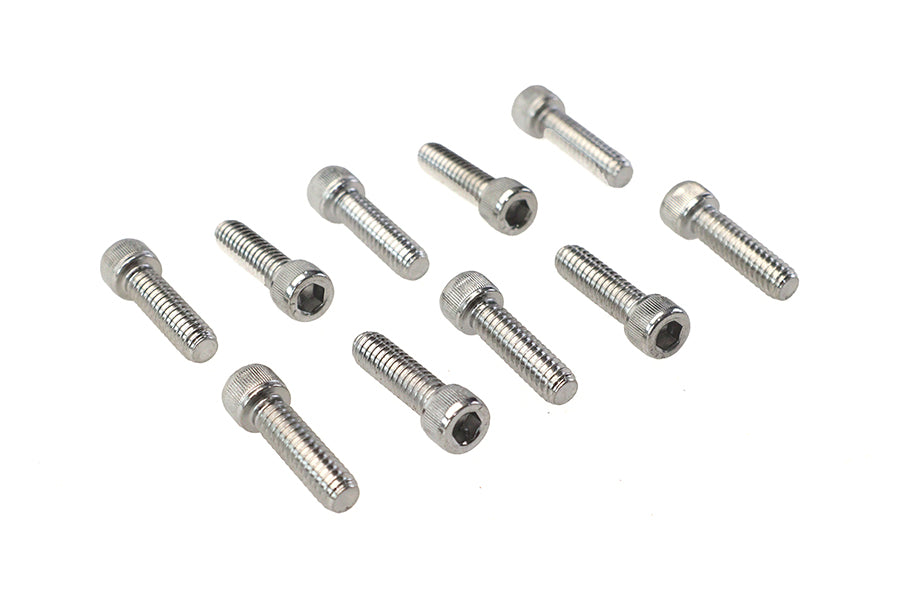Allen Socket Cap Bolt Knurled Chrome 1/4 X 7/8