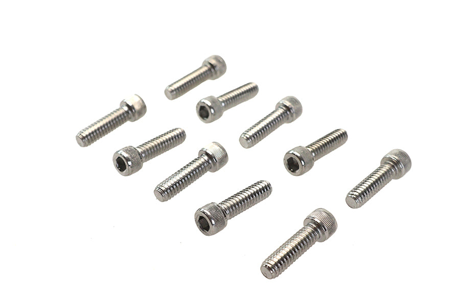 Allen Socket Cap Bolt Knurled Chrome 1/4 X 7/8