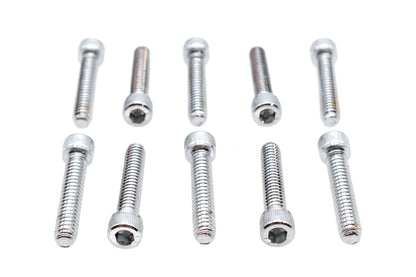 Allen Socket Cap Bolt Knurled Chrome 1/4 X 1-1/4