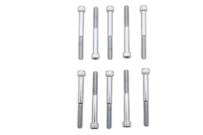 Allen Socket Cap Bolt Knurled Chrome 1/4-20 X 2-1/4