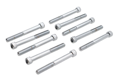 Allen Socket Cap Bolt Knurled Chrome 1/4-20 X 2-1/4