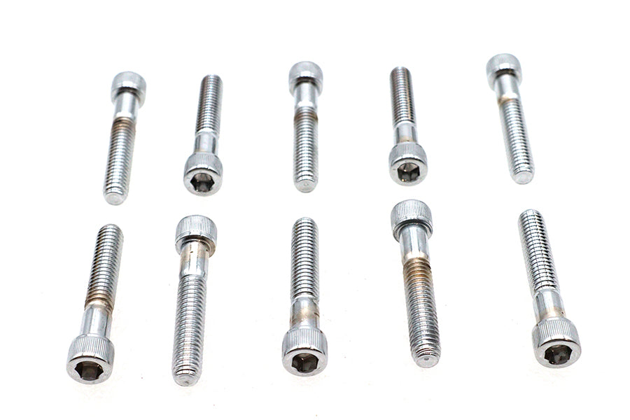 Allen Socket Cap Bolt Knurled Chrome 5/16-18 X 1-3/4