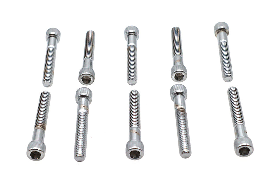 Allen Socket Cap Bolt Knurled Chrome 5/16-18 X 2