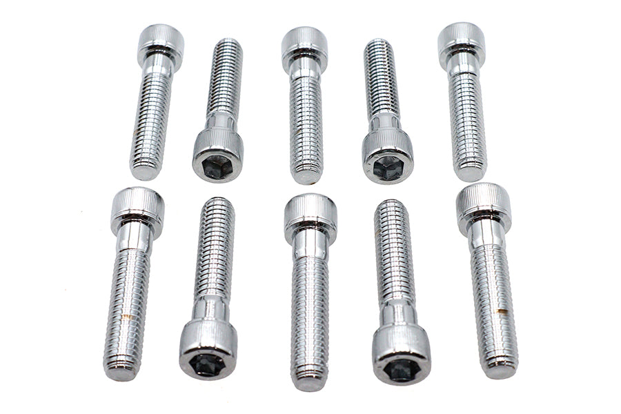 Allen Socket Cap Bolt Knurled Chrome 3/8 X 1-3/4