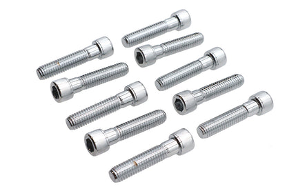 Allen Socket Cap Bolt Knurled Chrome 3/8 X 1-3/4