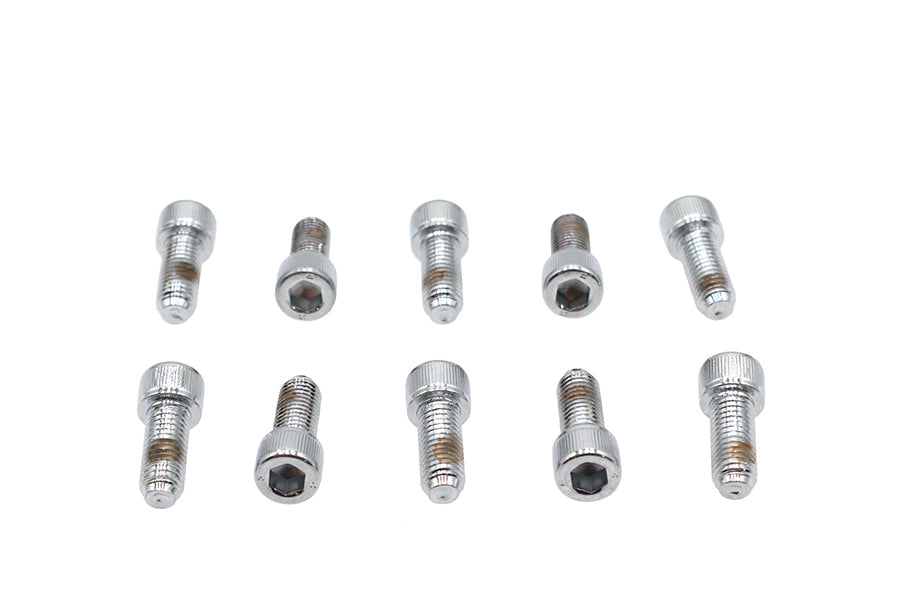 Allen Socket Cap Bolt Knurled Chrome 1/4 x 5/8