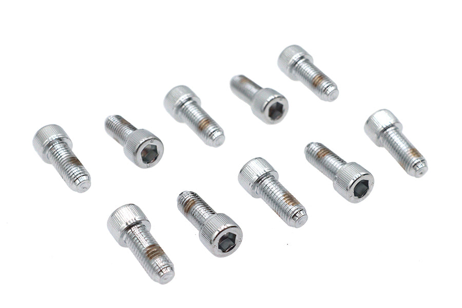 Allen Socket Cap Bolt Knurled Chrome 1/4 x 5/8