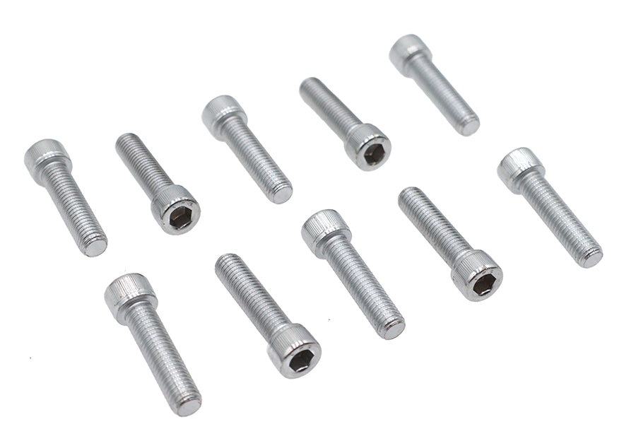 Allen Socket Cap Bolt Knurled Chrome 1/4 X 1