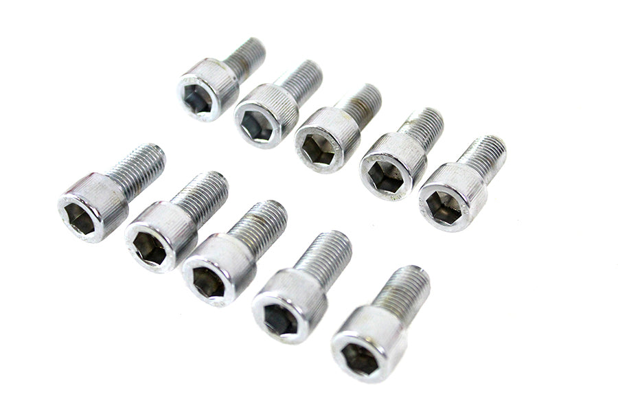 Allen Socket Cap Bolt Knurled Chrome 3/8-24 X 3/4
