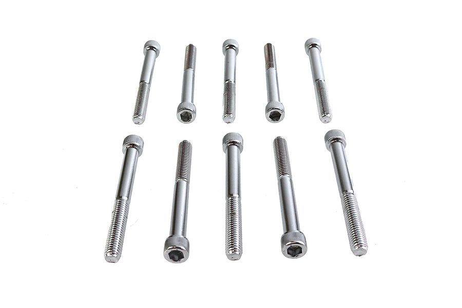 Allen Socket Cap Bolt Knurled Chrome 3/8 X 3-1/2