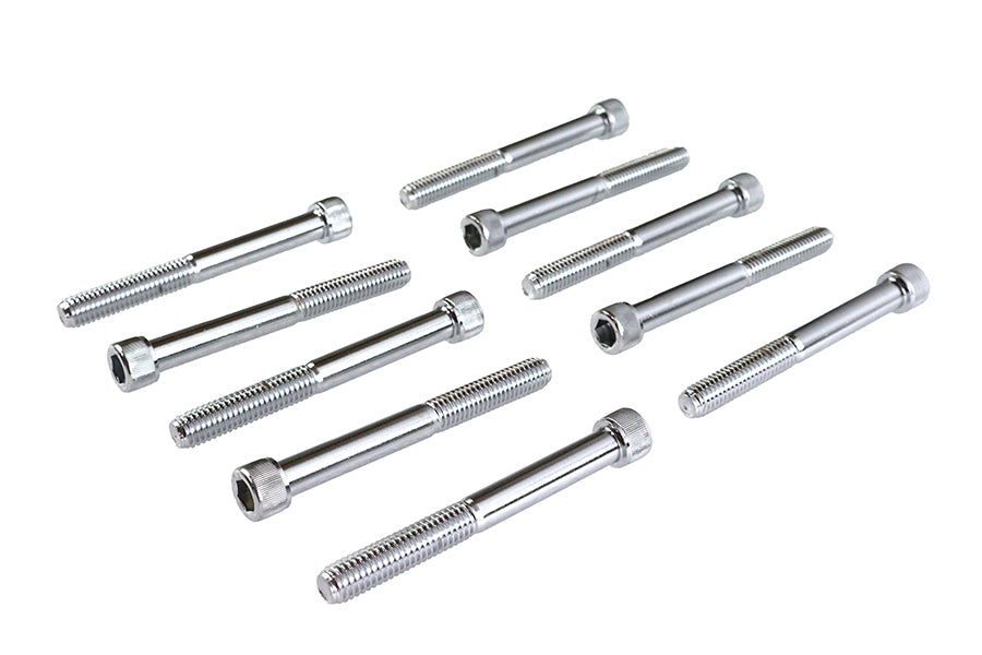 Allen Socket Cap Bolt Knurled Chrome 3/8 X 3-1/2