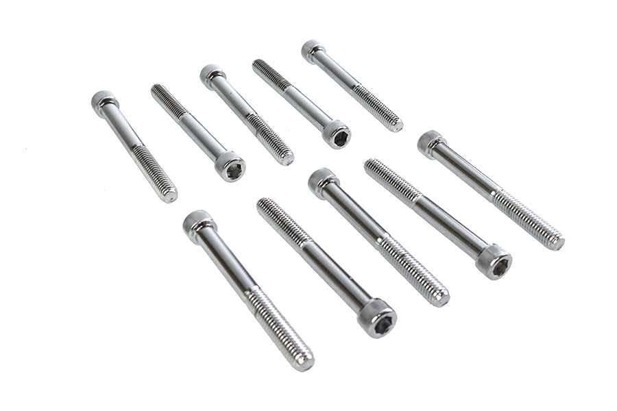 Allen Socket Cap Bolt Knurled Chrome 3/8 X 3-1/2