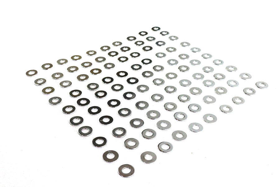 Chrome Flat Washers 1/4 Inner Diameter
