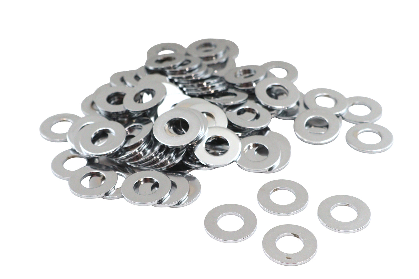 Chrome Flat Washers 3/8 Inner Diameter