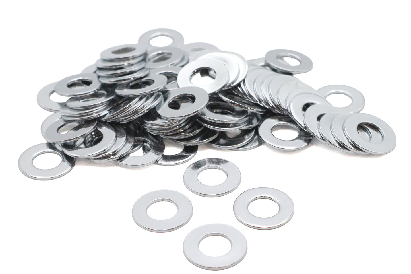 Chrome Flat Washers 7/16 Inner Diameter