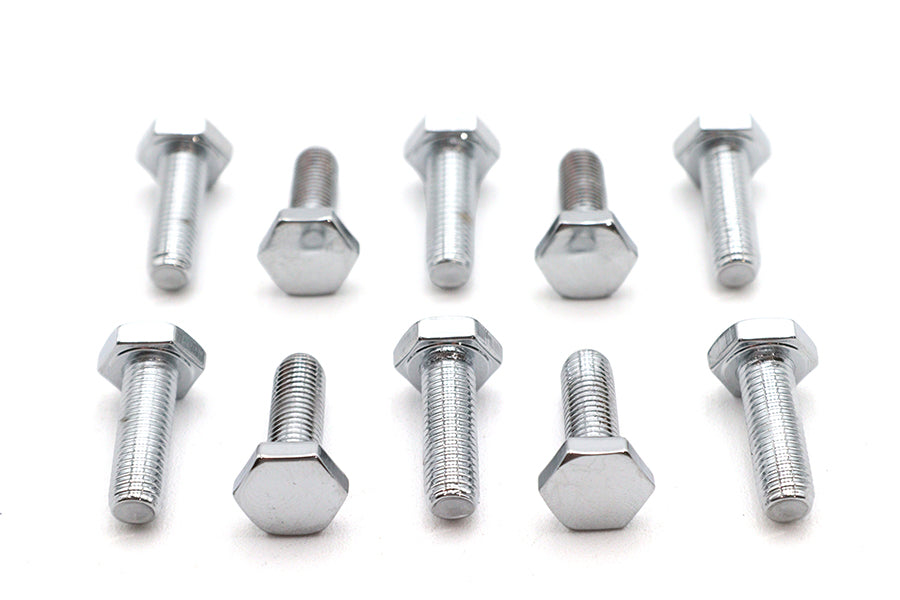 Hex Cap Bolts Chrome 1/4-28 X 3/4