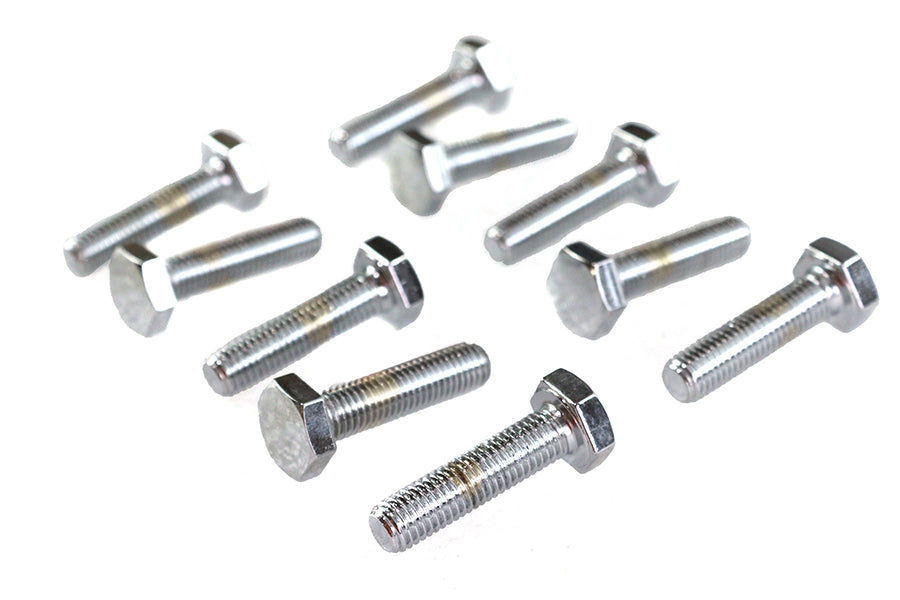 Hex Cap Bolts Chrome 1/4-28 X 1