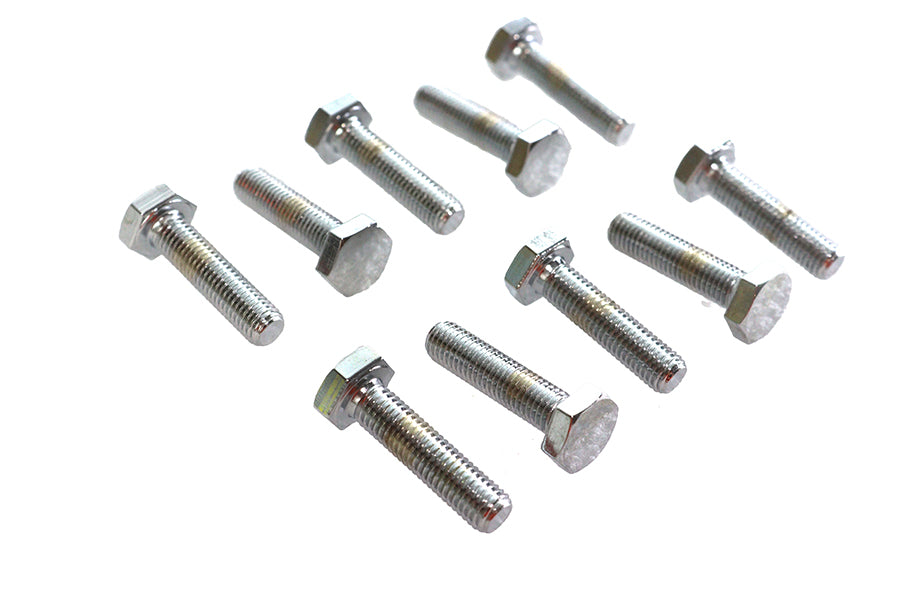 Hex Cap Bolts Chrome 1/4-28 X 1