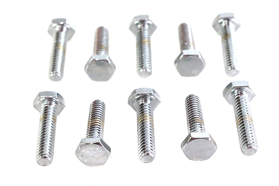Hex Cap Bolts Chrome  1/4 x 1
