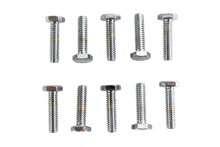 Hex Cap Bolts Chrome  1/4 x 1