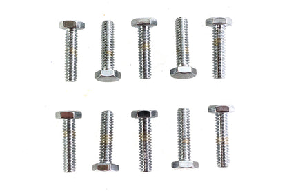 Hex Cap Bolts Chrome  1/4 x 1