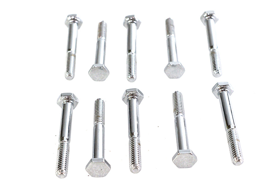 Hex Cap Bolts Chrome 1/4 x 2