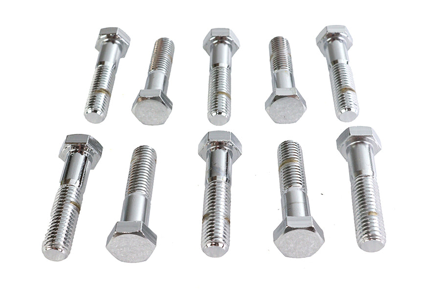 Hex Cap Bolts Chrome 1/2-13 X 2-1/4",Y