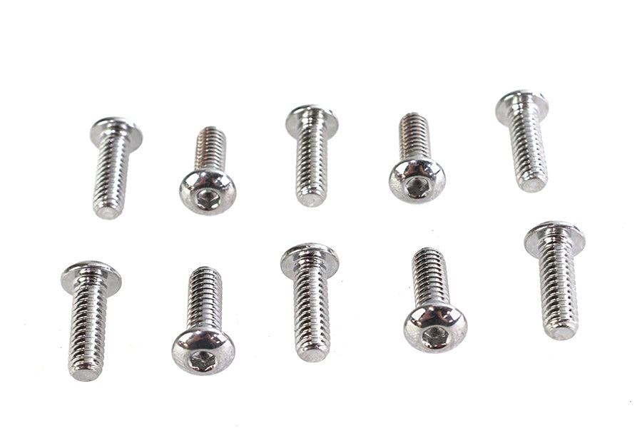 Allen Button Head Screws Chrome 1/4 X 3/4