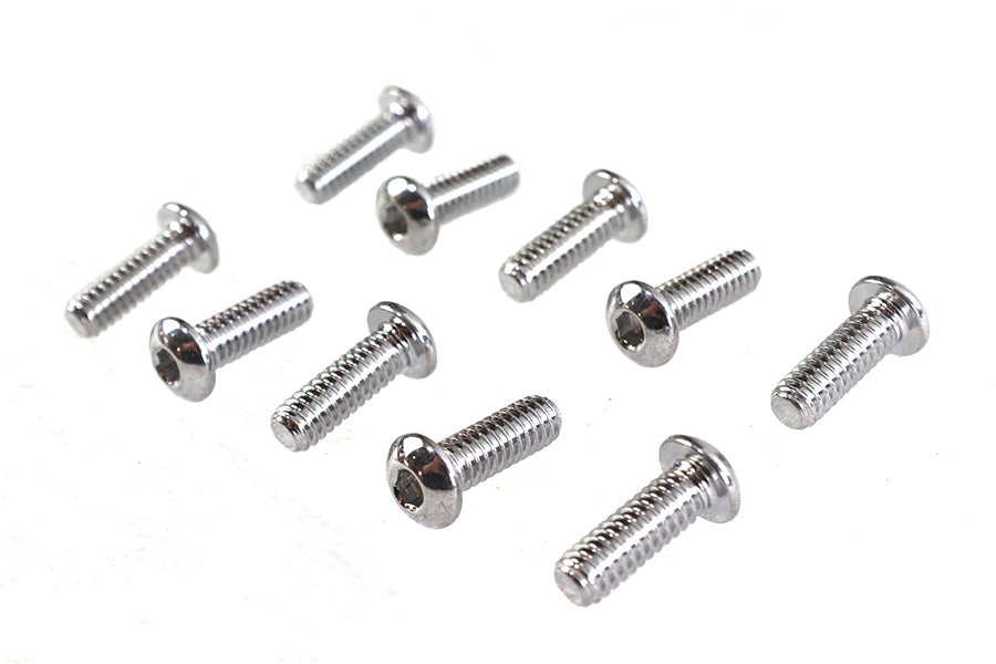 Allen Button Head Screws Chrome 1/4 X 3/4