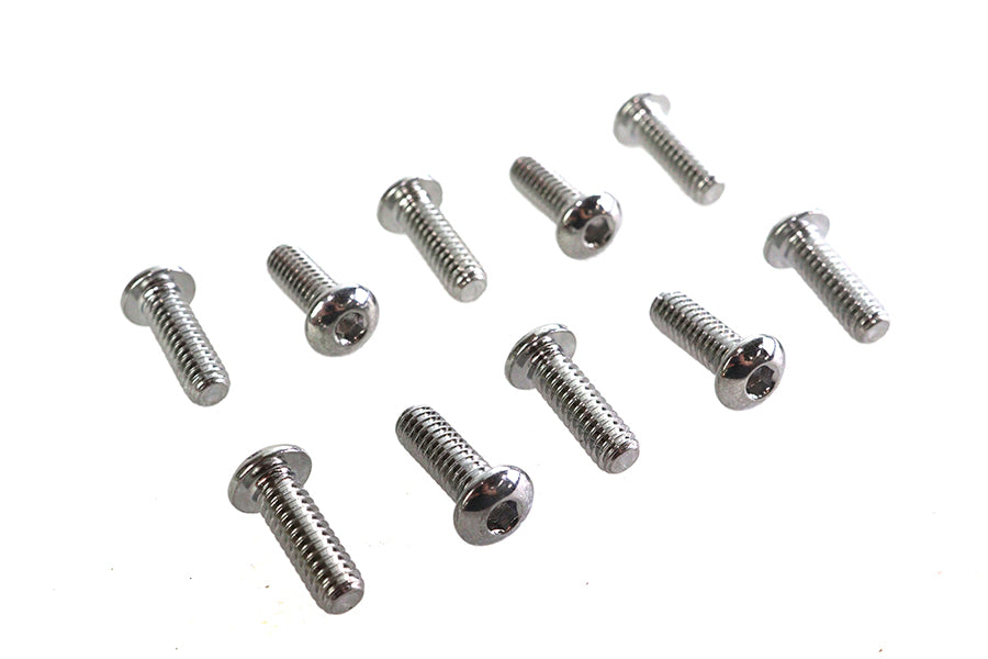 Allen Button Head Screws Chrome 1/4 X 3/4