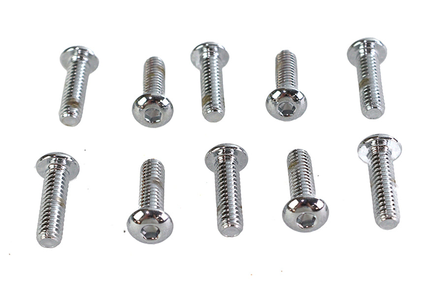 Allen Button Head Screws Chrome 1/4 X 7/8