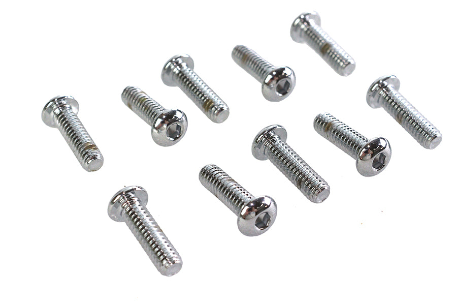 Allen Button Head Screws Chrome 1/4 X 7/8
