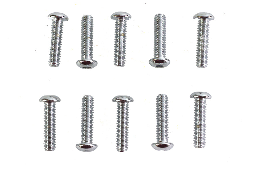 Allen Button Head Screws Chrome 1/4 X 1