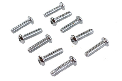 Allen Button Head Screws Chrome 1/4 X 1